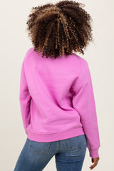 Pink Fleece Maternity Sweatshirt