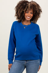 Royal Blue Fleece Maternity Sweatshirt