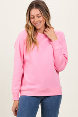 Pink Fleece Maternity Sweatshirt