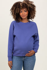 Periwinkle Fleece Maternity Sweatshirt