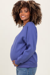 Periwinkle Fleece Maternity Sweatshirt