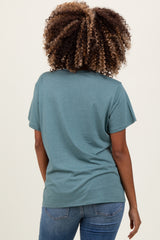 Light Olive Basic Maternity Tee