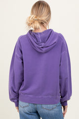 Purple French Terry Hooded Sweatshirt