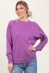 Plum French Terry Vintage Wash Pullover