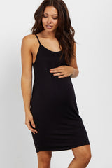 PinkBlush Black Basic Maternity Sleep Dress