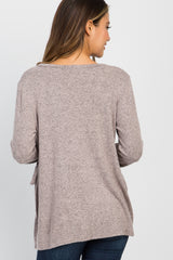 PinkBlush Heather Pink Wrap Knit Nursing Top