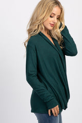 PinkBlush Forest Green Draped Wrap Nursing Top