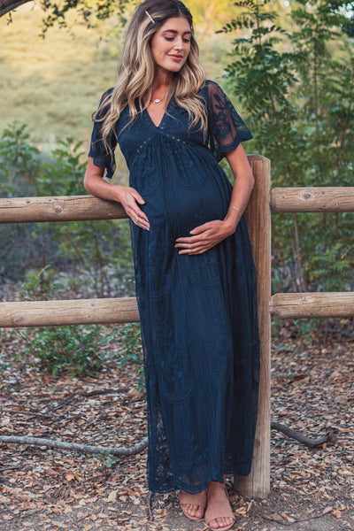 Baby shower dresses navy blue hotsell