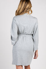 PinkBlush Heather Grey Delivery/Nursing Maternity Robe