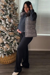 PinkBlush Black Foldover Maternity Lounge Pants