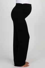 PinkBlush Black Foldover Maternity Lounge Pants