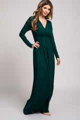 Green Long Sleeve Maxi Dress