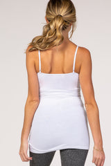 White Solid Maternity Cami