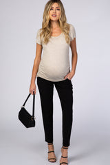 PinkBlush Black Cropped Maternity Pant