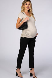 PinkBlush Black Cropped Maternity Pant