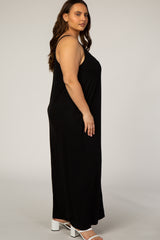 Black Cami Strap Plus Maxi Dress