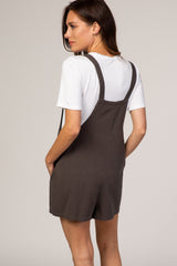 Charcoal Adjustable Strap Short Overalls