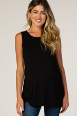 PinkBlush Black Overlay Maternity/Nursing Tank