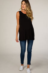 PinkBlush Black Overlay Maternity/Nursing Tank