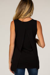 PinkBlush Black Overlay Maternity/Nursing Tank