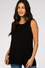 PinkBlush Black Overlay Maternity/Nursing Tank