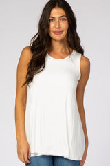 PinkBlush Ivory Overlay Maternity/Nursing Tank