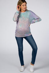 Lavender Tie Dye Long Sleeve Maternity Top