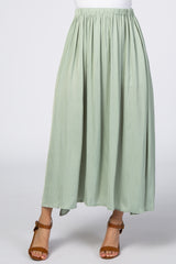 Sage Side Slit Maxi Skirt