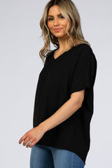 Black Short Sleeve Blouse