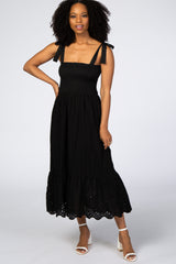 Black Eyelet Dress