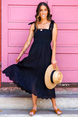 Black Eyelet Dress