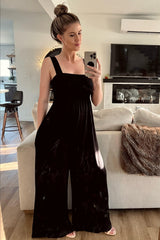 Black Sleeveless Wide Leg Jumpsuit