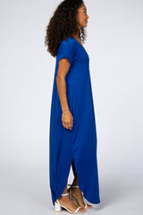 Royal Side Slit Maxi Dress