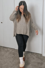 Grey Speckled Oversized Sweater