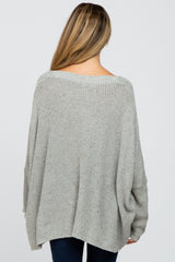 Grey Speckled Oversized Maternity Sweater