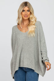 Grey Speckled Oversized Sweater