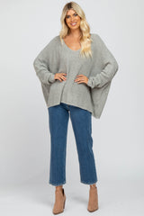 Grey Speckled Oversized Sweater