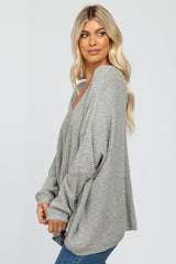 Grey Speckled Oversized Sweater