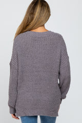 Charcoal Dropped Shoulder Maternity Sweater