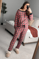 Red Plaid Pajama Set