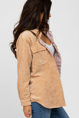 Camel Reversible Shirt Jacket