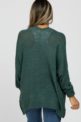 Forest Green Cuff Sleeve Cardigan