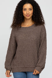 Mocha Chunky Knit Sweater