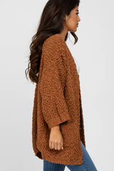 Camel Soft Popcorn Knit Cardigan