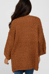 Camel Soft Popcorn Knit Cardigan