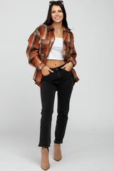 Rust Plaid Shacket