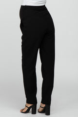 Black Pleated Relax Fit Maternity Pants