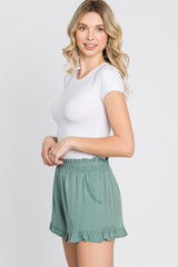 Sage Ruffle Hem Shorts