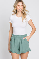 Sage Ruffle Hem Shorts