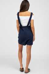 Navy Blue Square Neck Elastic Strap Romper